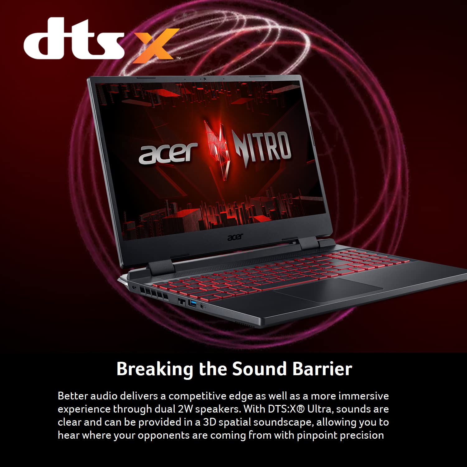Acer Nitro 5 AN515-58-57Y8 Gaming Laptop - Intel Core i5-12500H, NVIDIA RTX 3050 Ti, 15.6