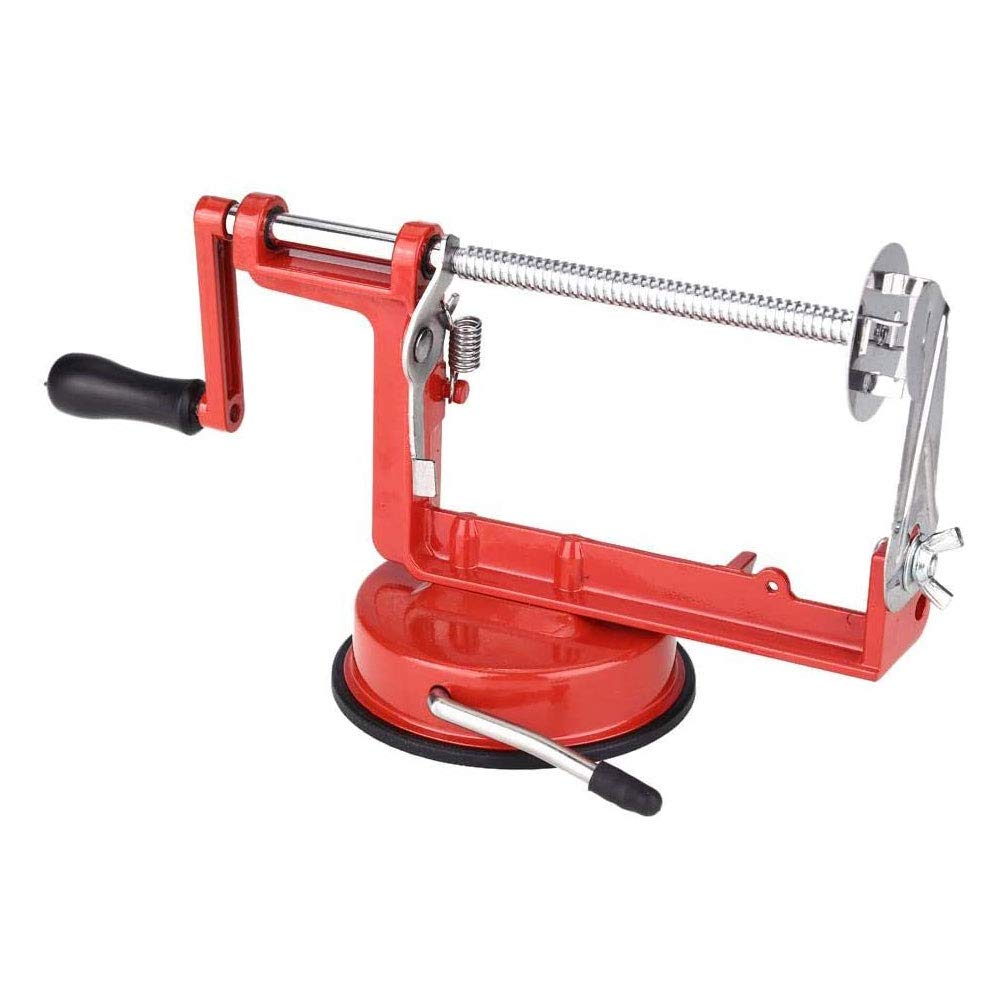 Multifunctional Potato Cutter with Strong Suction Base - Perfect for Onion, Carrot, Cucumber & Eggplant - Spiral Slicer & Peeler for Home Kitchen Use - Great for Salads, Snacks & Meal Prep