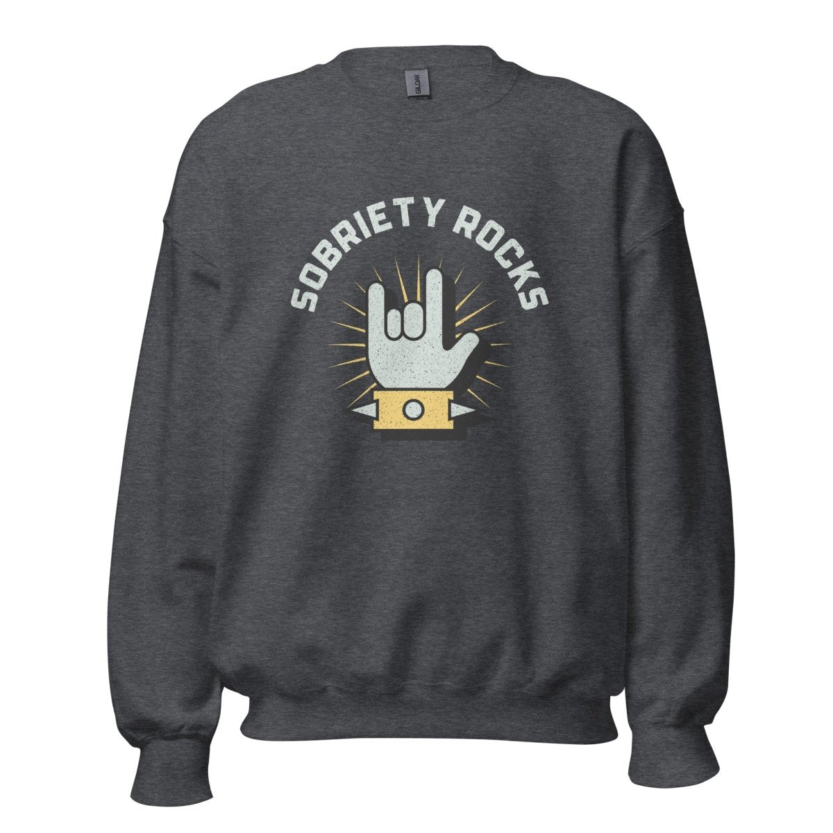 Sobriety Rocks Unisex Sweatshirt - Comfortable & Stylish Pullover for Men & Women - Perfect for Recovery Support, Sober Living & Casual Wear