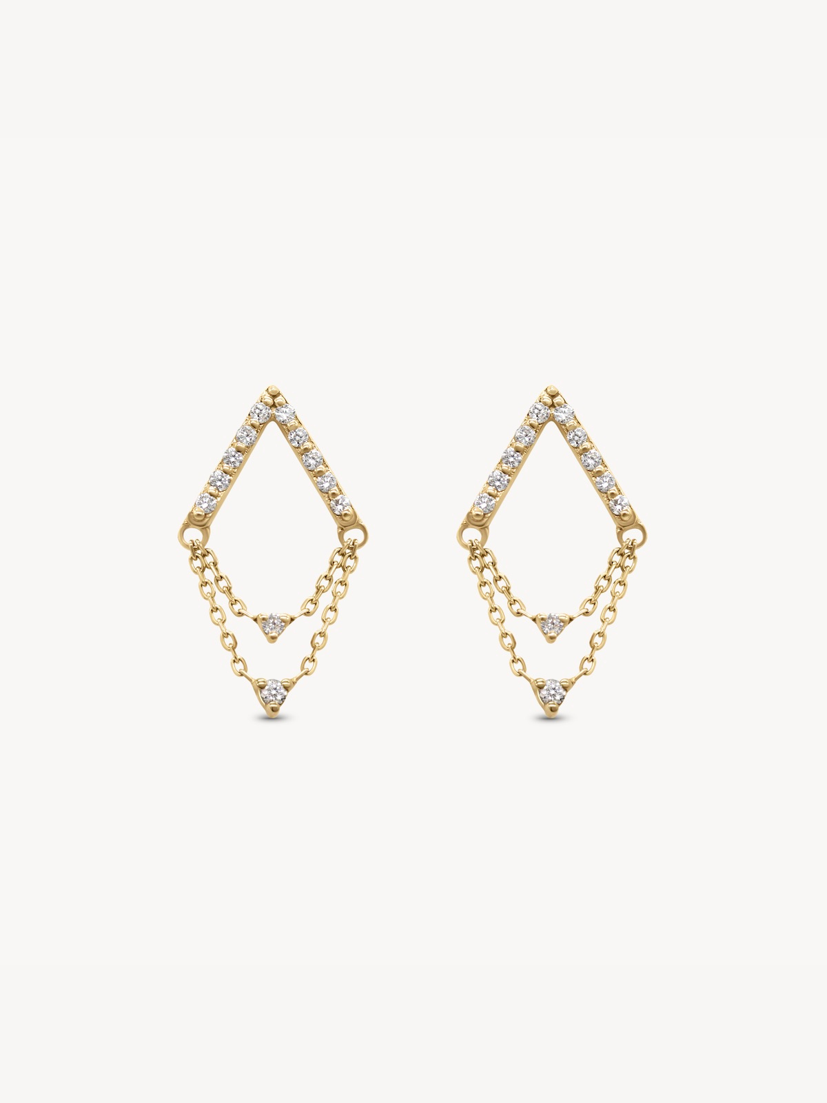 Diamond Earrings for Women - 14K Gold Plated Elegant Chain Dangle Earrings | Perfect for Weddings, Parties & Everyday Wear