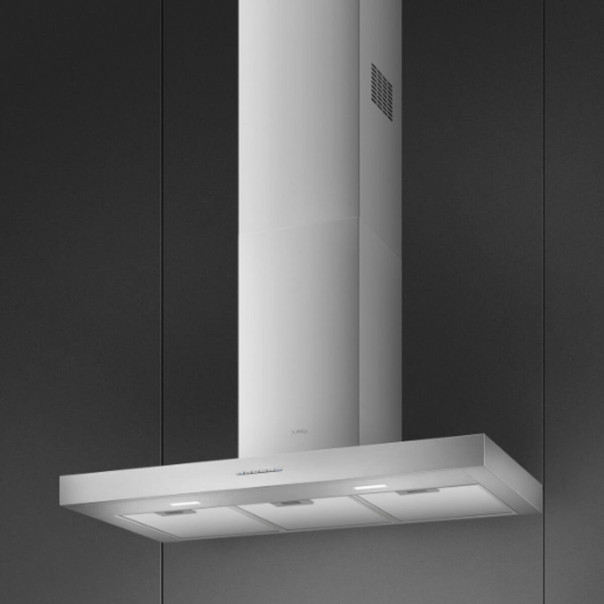Smeg 90cm Stainless Steel Wall Mount Range Hood KBTAU900XE - Powerful Kitchen Ventilation for Smoke & Odor Removal - Perfect for Modern Home Cooking & Grilling