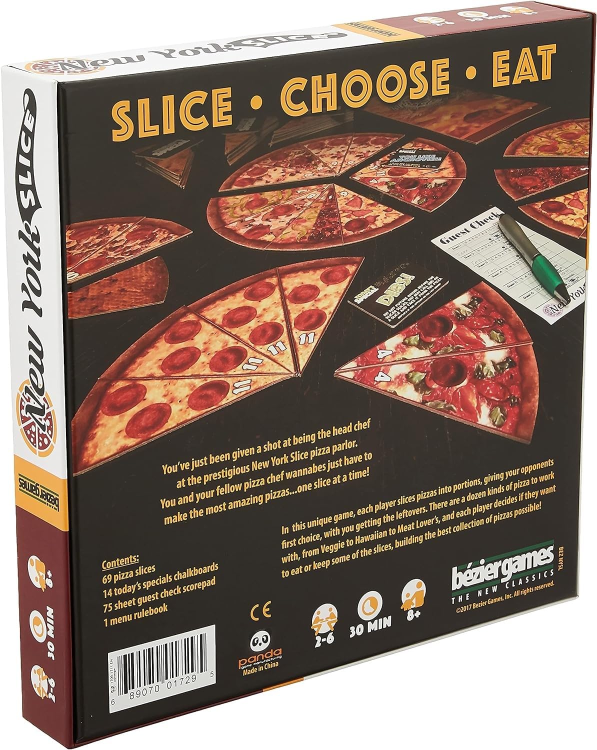 New York Slice Board Game by Bezier Games - Fun Pizza-Themed Strategy Game for Family Game Night & Parties