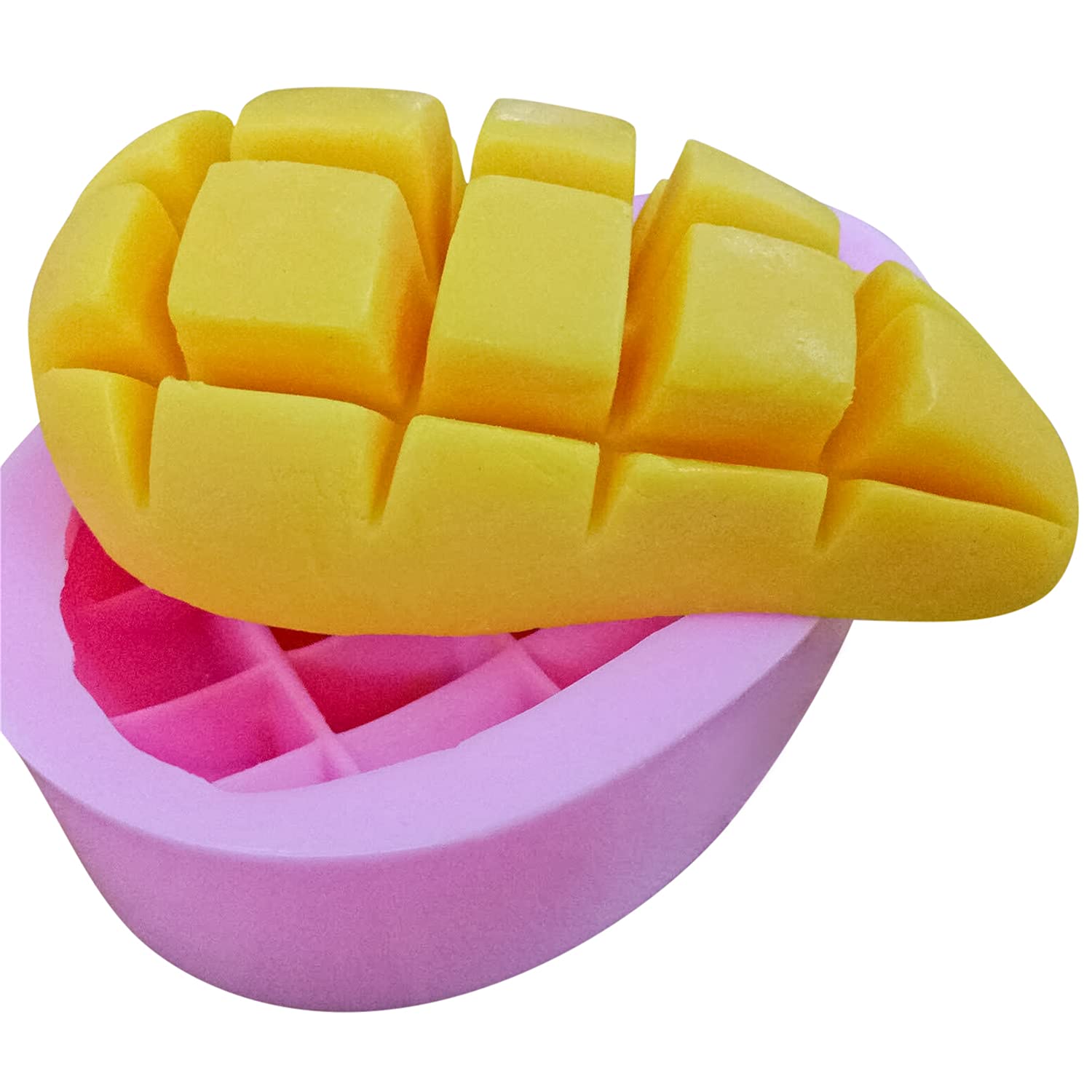 Premium Mango-Shaped Silicone Molds for Soap, Candles, Resin & DIY Crafts - 6 Pack Reusable Baking Molds for Home Decor, Bath Bombs, Wedding Favors & Art Projects