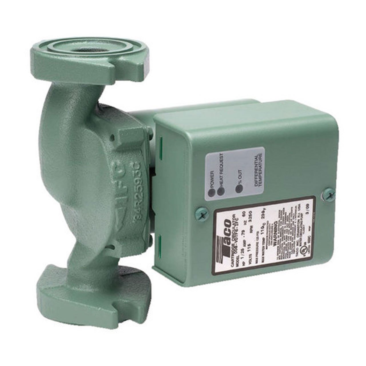 Taco 007-VDTF5 Variable Speed Cast Iron Circulator Pump - High Efficiency Water Circulation for Hydronic Heating & Cooling Systems | Perfect for Residential & Commercial HVAC Applications