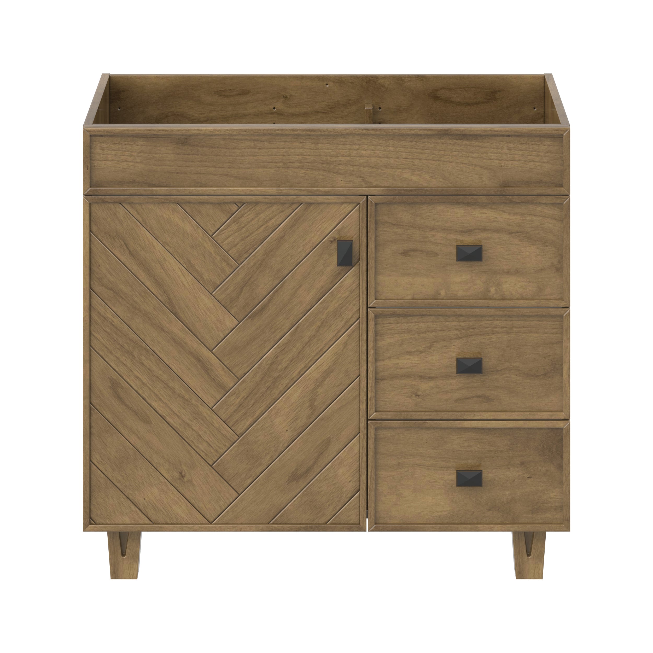 ASTER 36-Inch Bathroom Vanity with Quartz Countertop - Right Side Drawers for Modern Bathroom Storage & Organization - Perfect for Small Bathrooms, Powder Rooms & Home Renovations