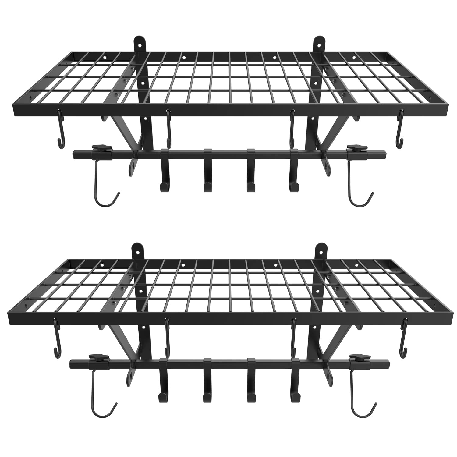 LESOLAR Heavy Duty Garage Wall Shelves 2-Pack 14.2