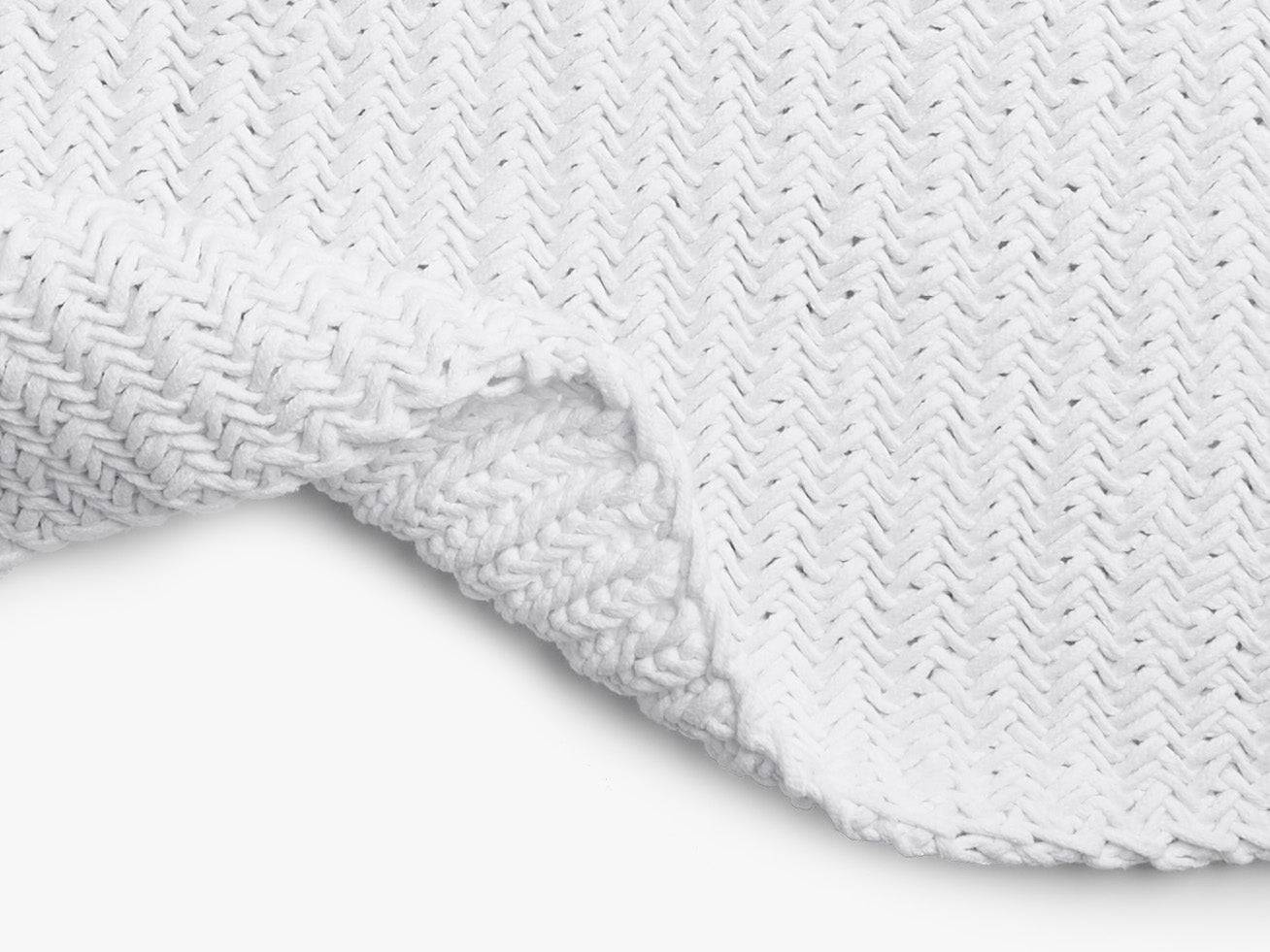 Hand Knit Braided Rug - Soft & Durable White Cotton Rug for Living Room, Bedroom, or Nursery - Cozy Home Decor Accent