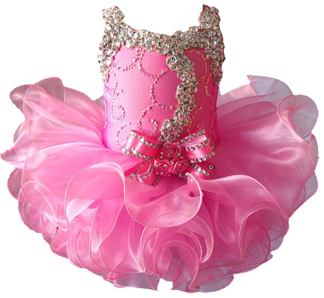 Jenniferwu Baby Girl's Pageant Party Dress for Infants & Toddlers - Elegant Birthday Outfit G037-1 | Perfect for Christening, Photo Shoots & Special Occasions