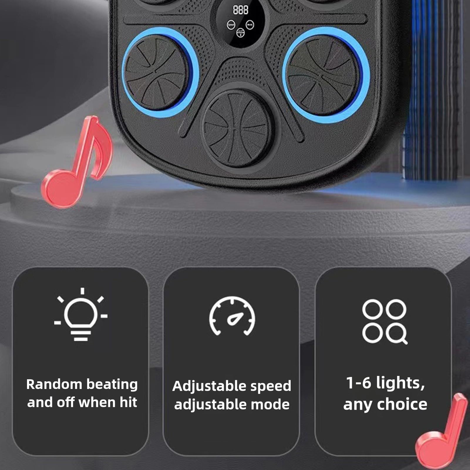 2025 Upgrade Smart Music Boxing Machine with Boxing Gloves - Bluetooth 3.0 Electronic Boxing Trainer for Adults & Kids - Wall Mounted for Home, Gym, Office - Perfect for Fitness Training, Stress Relief & Interactive Workouts