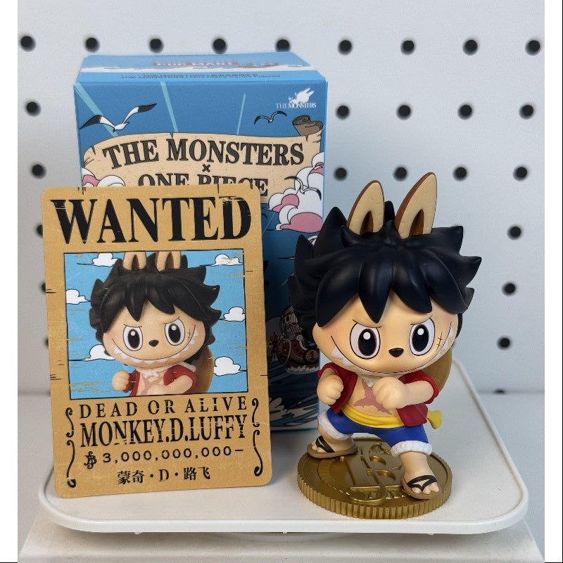 Labubu The Monsters X One Piece Series MONKEY.D.LUFFY Collectible Figure - Anime Action Figure for One Piece Fans, Perfect for Display, Collection & Gifts