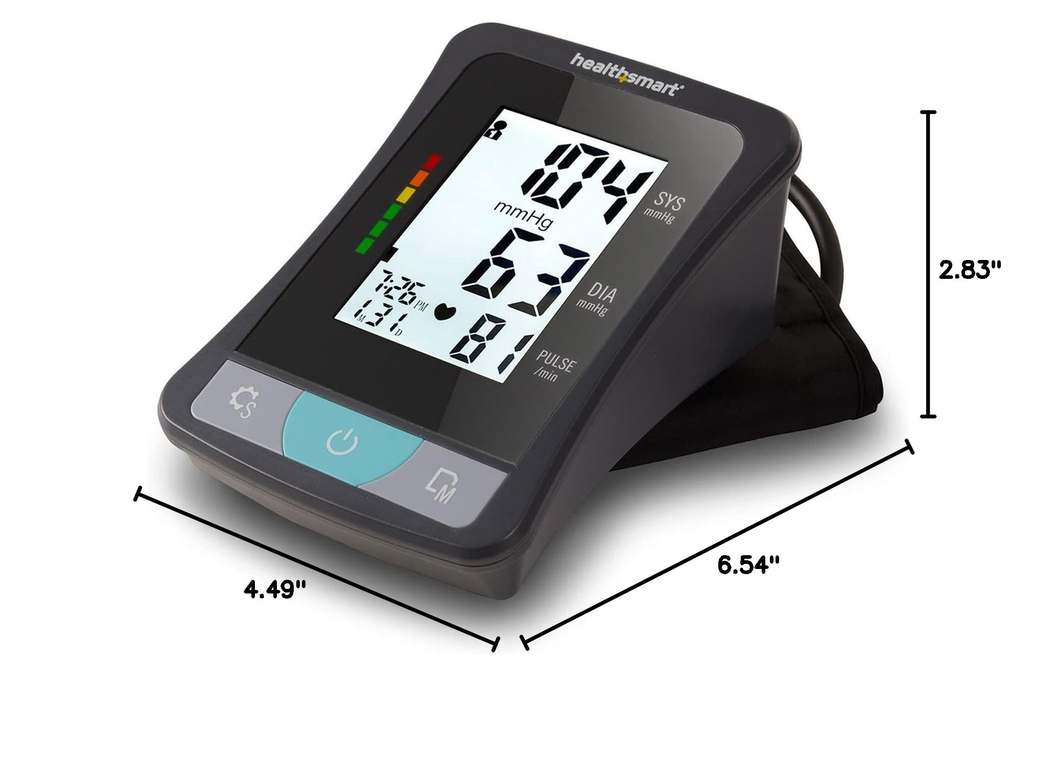 HealthSmart Digital Select Automatic Upper Arm Blood Pressure Monitor - Tracks BP, Pulse Rate & Irregular Heartbeat, Stores 120 Readings for 2 Users - Perfect for Home Health Monitoring & Doctor Visits