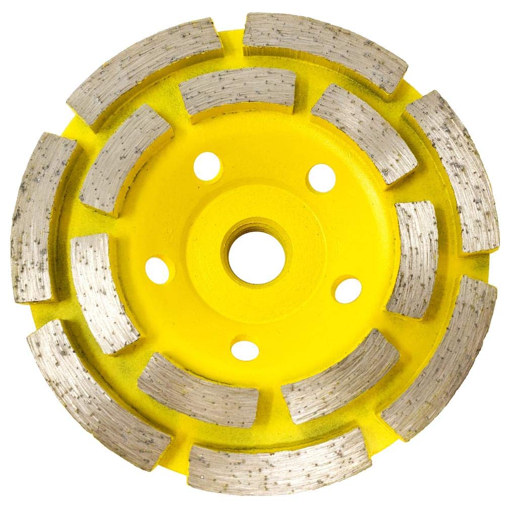 Stadea CWD201H 4 Inch Double Row Diamond Cup Grinding Wheel for Concrete, Masonry, Stone & Granite – Perfect for Surface Preparation, Renovation & DIY Projects