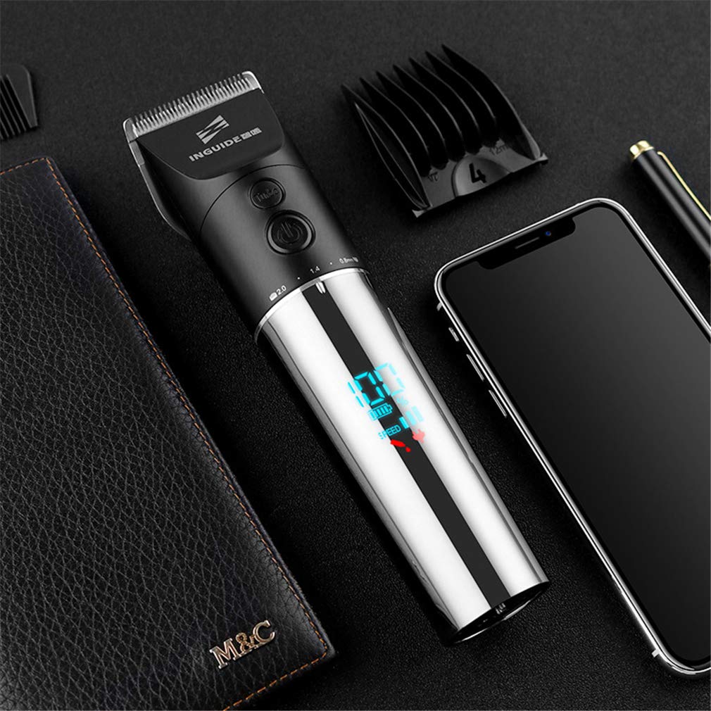 Professional Rechargeable Cordless Hair Clipper for Men & Women - Multi-Functional Electric Hair Trimmer Kit with Adjustable Blades - Perfect for Home Haircuts, Beard Trimming & Grooming for Adults & Kids