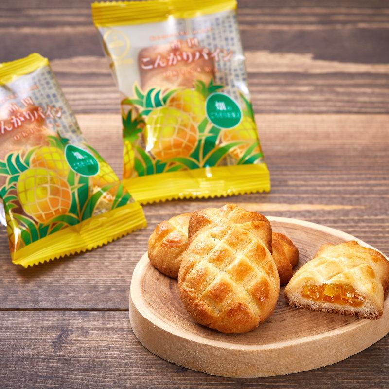 Okashi Goten Okinawa Crispy Pineapple Pie Cakes - 10 Pack | Authentic Japanese Snacks for Gifts, Parties & Tea Time