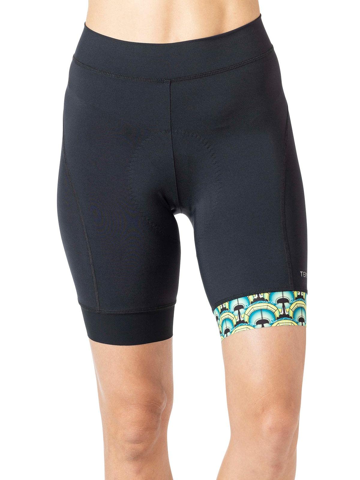 Terry Peloton LTD Bike Shorts for Women - High Performance Compression Padded Cycling Shorts with Reflective High-Viz Printed Leg Bands | Ideal for Indoor Cycling, Spin Classes & Outdoor Road Biking