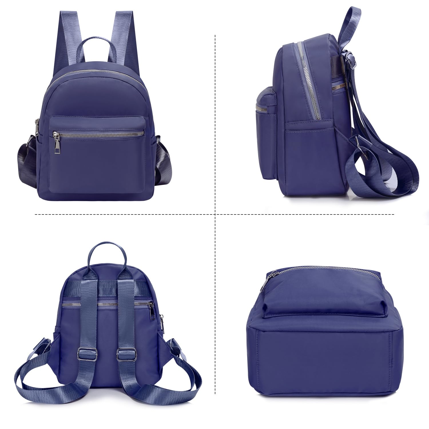 Etercycle Mini Backpack Purse for Women - Small Travel Shoulder Bag with Adjustable Straps, Lightweight & Water-Resistant (Deep Blue) | Perfect for Daily Commute, Gym, Hiking & Weekend Getaways