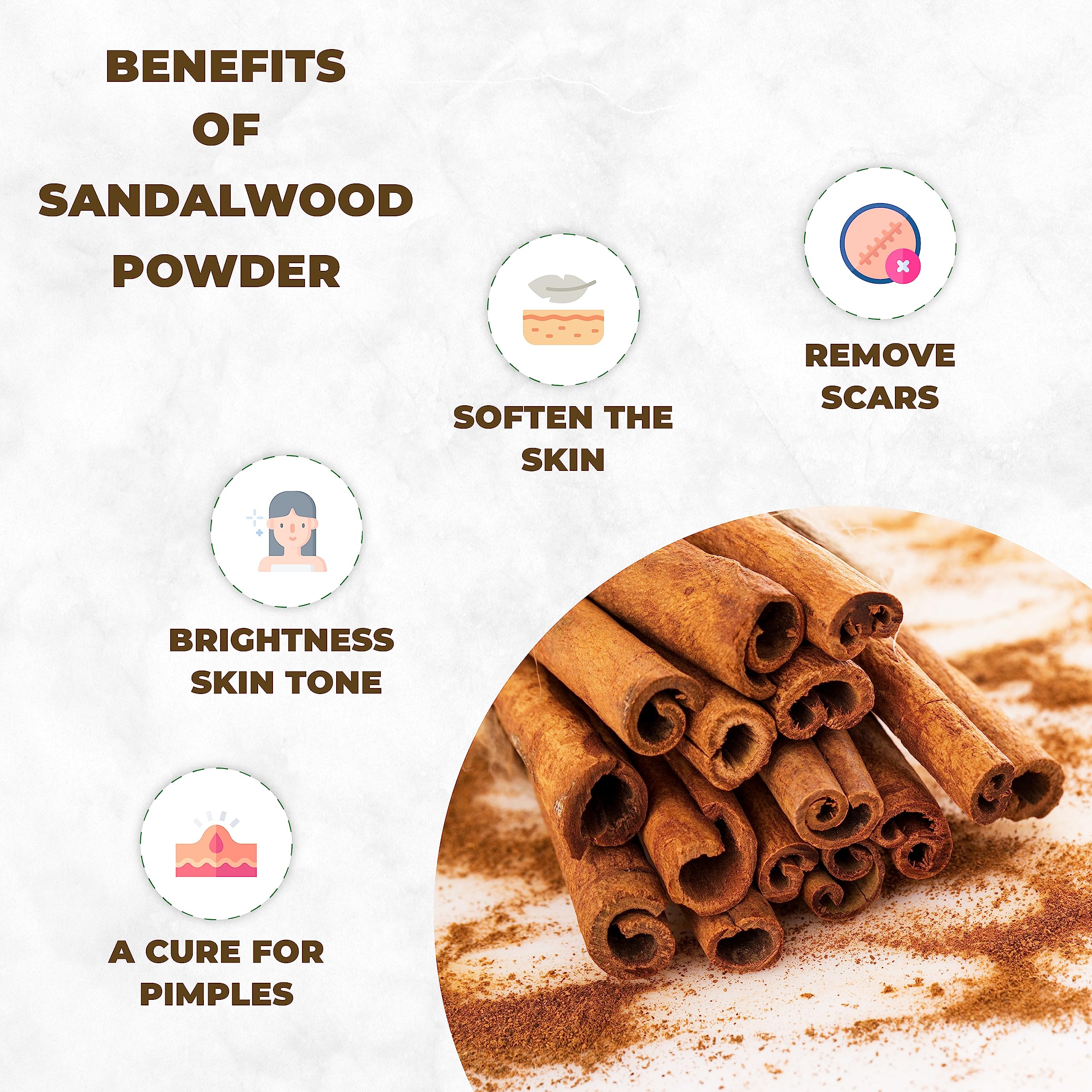 Vedcare 100% Natural Sandalwood Face Pack - Detan & Brightening Facial Mask for All Skin Types, 200g | Perfect for Daily Skincare Routine & Glowing Complexion