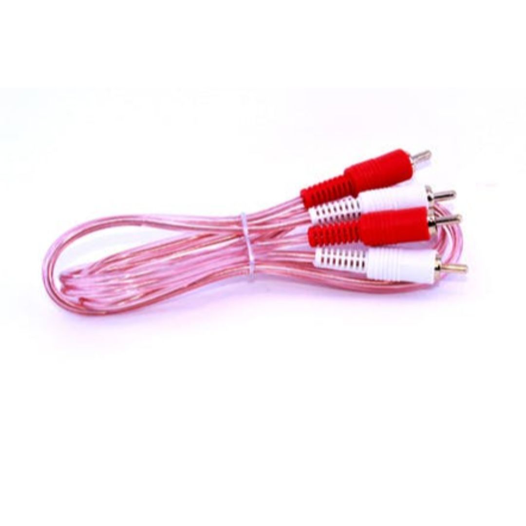 Premium 3ft RCA Male to Male Audio Cable - 3MM Gold-Plated Connectors, Clear Durable Jacket - Perfect for Home Theater, Stereo Systems & Gaming Consoles