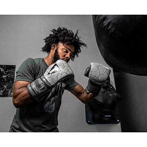 Roberto Duran 14OZ Stone Leather Boxing Training Gloves - Premium Leather Punching Bag Mitts for Heavy Bag Workouts, Sparring & MMA Training