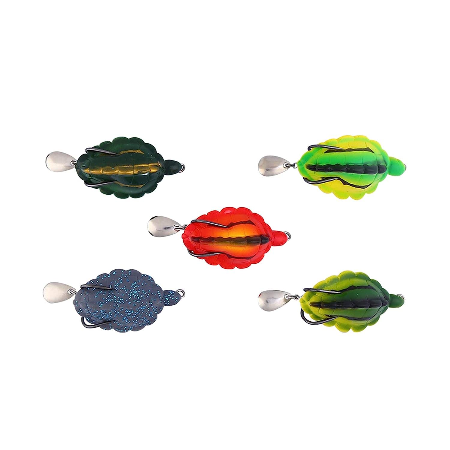 Ubersweet® 5-Piece Realistic Fishing Lures Set - Freshwater & Saltwater Fishing Baits Tackle Accessories - Perfect for Bass, Trout, and Saltwater Game Fish