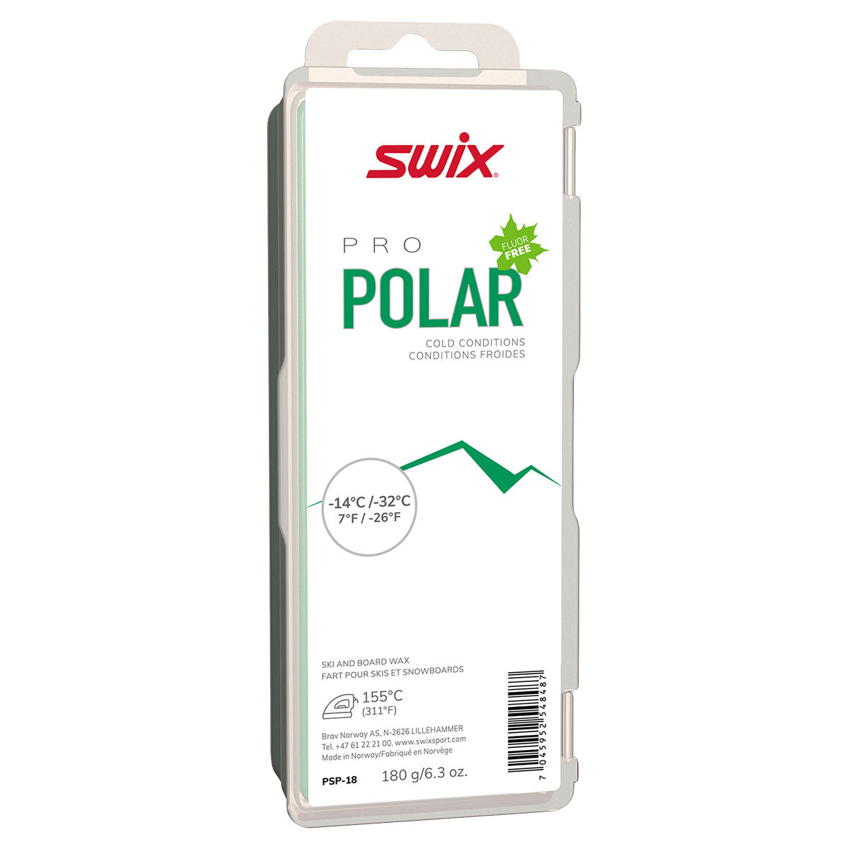 Swix PRO Polar Cold Wax - Ski & Snowboard Wax for Extreme Cold Conditions - Perfect for Winter Sports & Racing