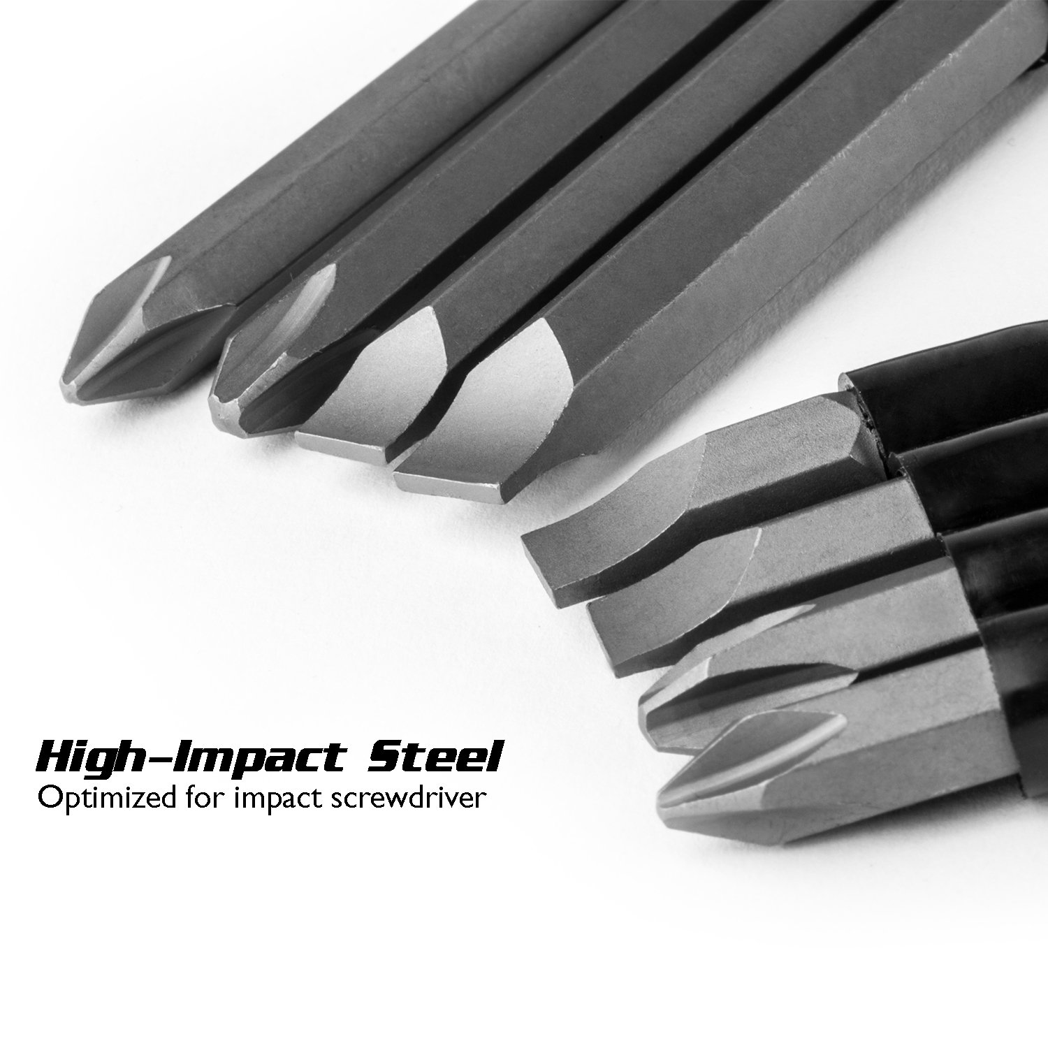 Capri Tools Impact Screwdriver Bit Set - Heavy Duty for Auto Repair