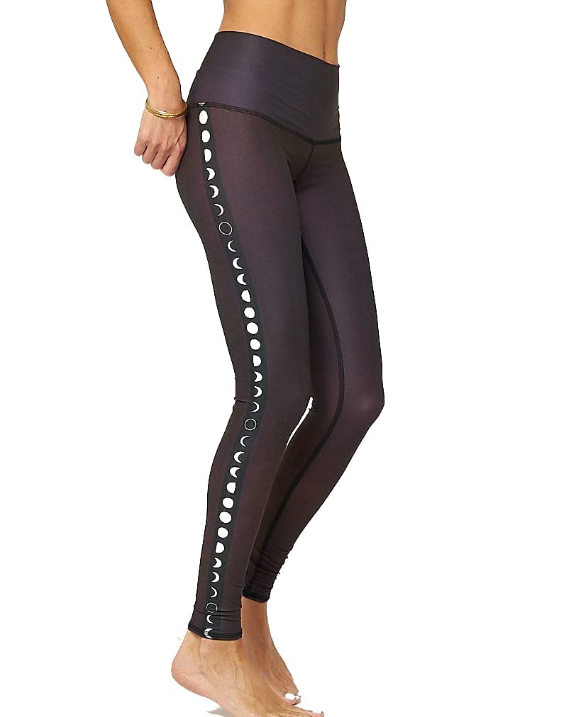 Teeki Black Moon Hot Pants for Women - High Waisted Yoga Shorts for Workout, Running & Lounge - Eco-Friendly Activewear