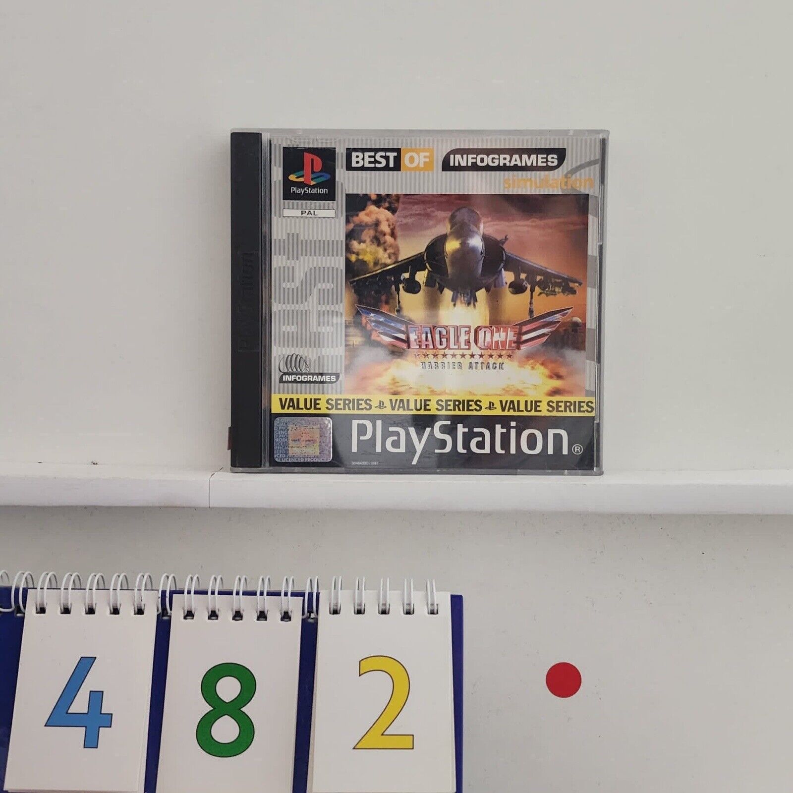 Eagle One Harrier Attack PS1 Game for Playstation 1 - Complete with Manual (PAL Version) - Classic Flight Combat Simulation for Retro Gaming Enthusiasts