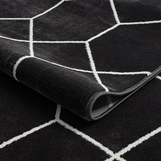 Averie Trellis Geometric Woven Area Rug - Modern Boho Chic Design for Living Room, Bedroom & Nursery - Soft Non-Slip Jute Rug for Home Decor