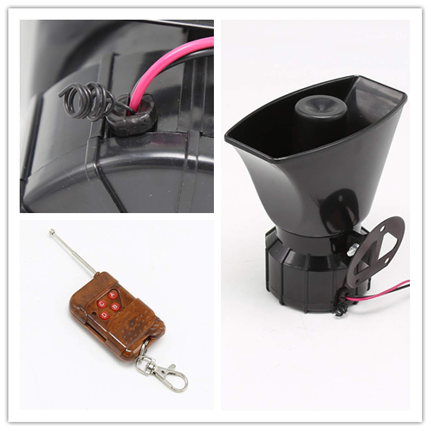 100W 12V Air Horn Kit - Loud Car Horn Siren with Speaker System for Trucks, Boats, Police Vehicles & Emergency Alarms | Perfect for Off-Roading, Security & Vehicle Customization