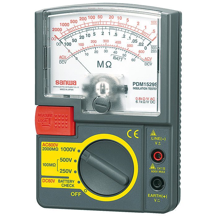 PDM1529S Analog Insulation Tester - 1000V/500V/250V Portable Insulation Resistance Meter for Electrical Equipment Testing | Perfect for Electricians, HVAC Technicians & Industrial Maintenance