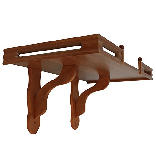 Handcrafted Teak Wood Buddha Altar Shelf Stand - 16x24x15 Inch Wall Mounted Display Rack for Meditation Room, Home Shrine & Spiritual Decor