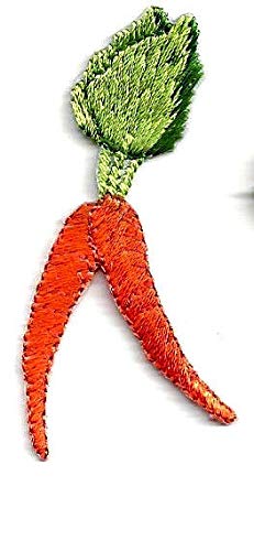 Vegetable Iron On Patches - Carrots Design for DIY Clothing & Accessories | Perfect for Jeans, Jackets, Backpacks & More