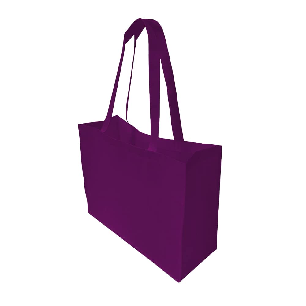 Eco-Friendly Reusable Non-Woven Shopping Tote Bags with Sturdy Handles - Pack of 12 for Groceries, Beach Trips & Farmers Market - Sustainable & Washable