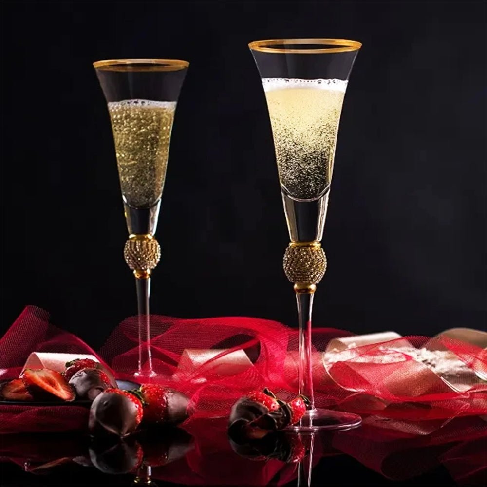 Lerato Pure Flute Glasses - Elegant Champagne Glasses for Weddings, Parties & Special Occasions | Premium Crystal Glassware for Sparkling Wine & Cocktails