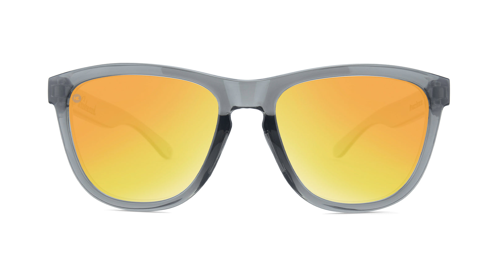 Premium Clear Grey / Sunset Sports Sunglasses - UV Protection, Lightweight & Stylish for Running, Cycling, and Outdoor Activities