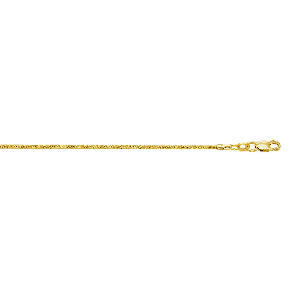 10K Gold 1.5mm Sparkle Chain Necklace for Women - Dainty Delicate Jewelry for Everyday Wear & Special Occasions