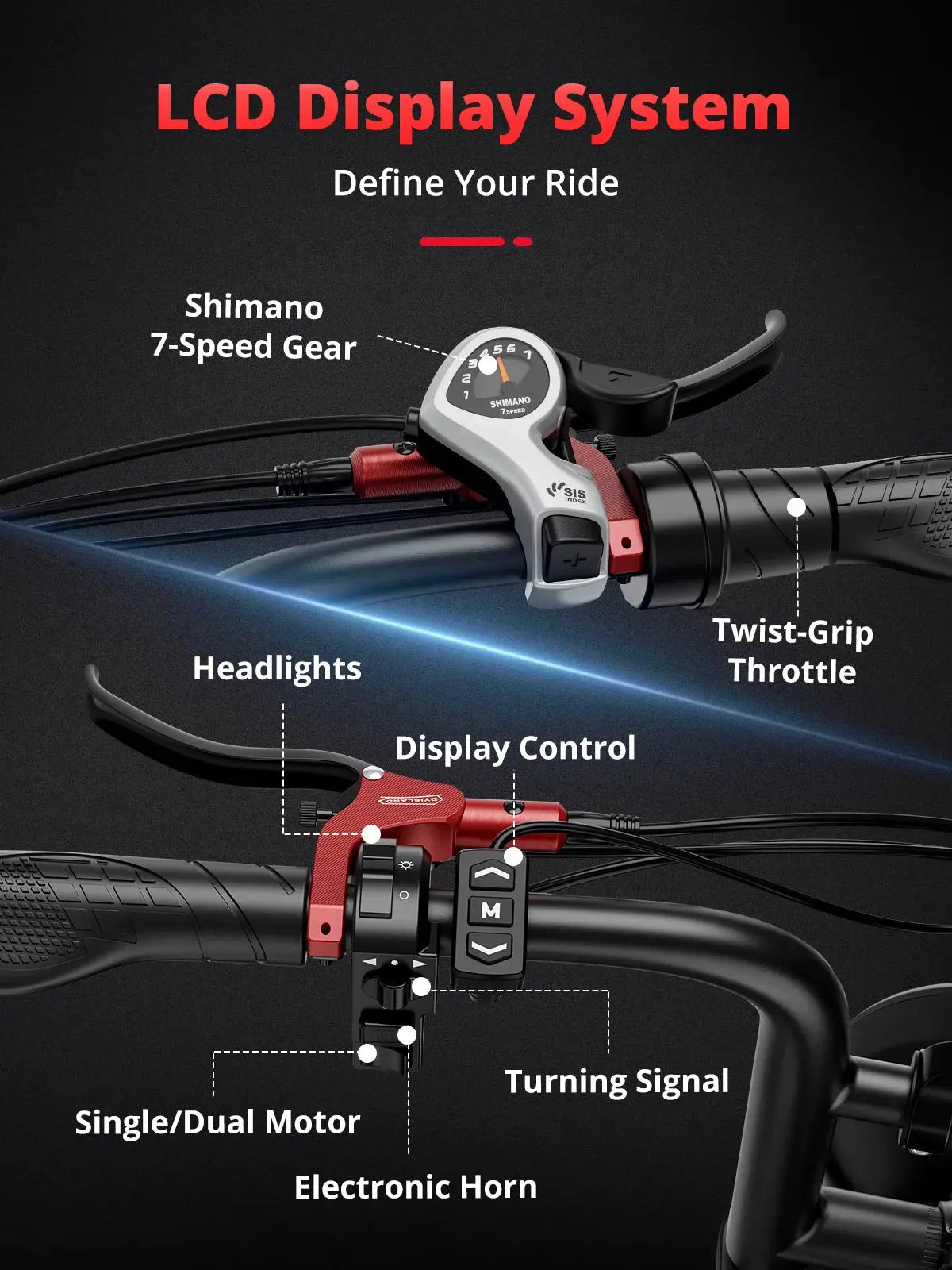2kW High-Speed 20-Inch Hydraulic Brake Adult Electric Bike - 25AH Dual Motor E-Bike for Commuting & Off-Road Adventures | Perfect for Urban Travel & Mountain Trails