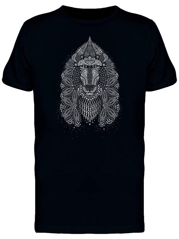 Hand-Drawn Baboon Graphic T-Shirt for Men - Black | Casual Streetwear & Everyday Wear