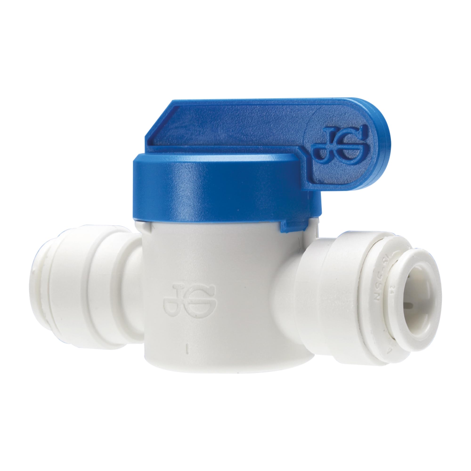 3/8'' Polypropylene Push-Fit Shut-Off Valve - White (10 Pack) - Perfect for Plumbing, Irrigation & Water Supply Systems