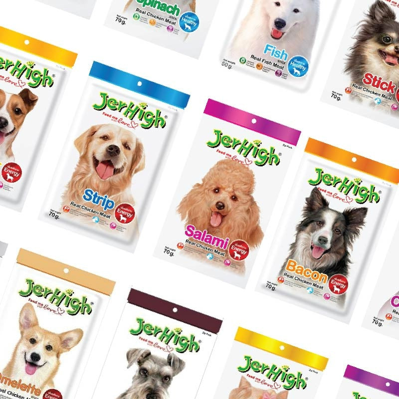 Jerhigh Premium Dog Treats & Dental Sticks Mix (50g/60g) - Healthy Training Snacks for Skin, Coat & Energy Boost - Perfect for Puppy Training, Dental Care & On-the-Go Rewards