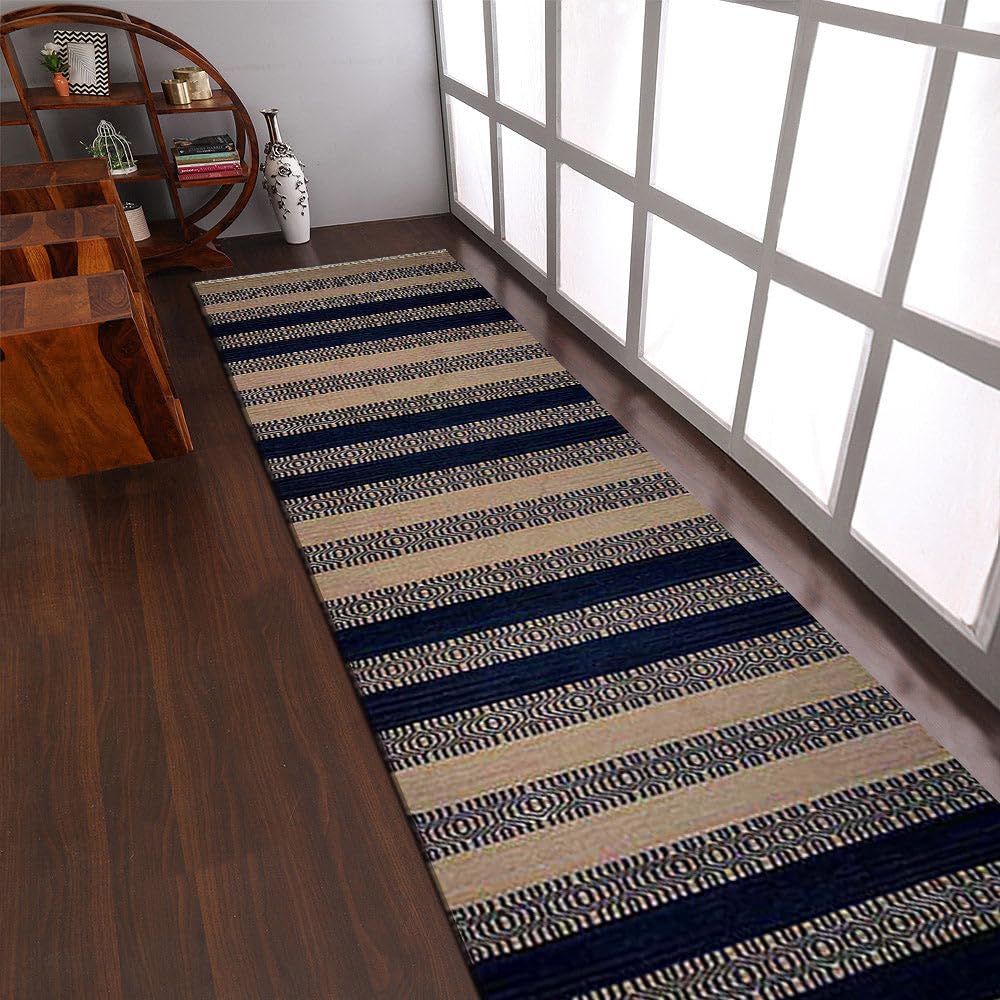 Hand Woven Flat Weave Kilim Wool Eco-Friendly Area Rugs - 2'6