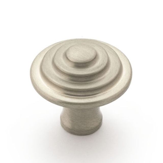 Castella Bentleigh Knob - Dull Brushed Nickel Cabinet Hardware for Kitchen & Bathroom - Modern Drawer Pulls and Door Handles for Home Decor