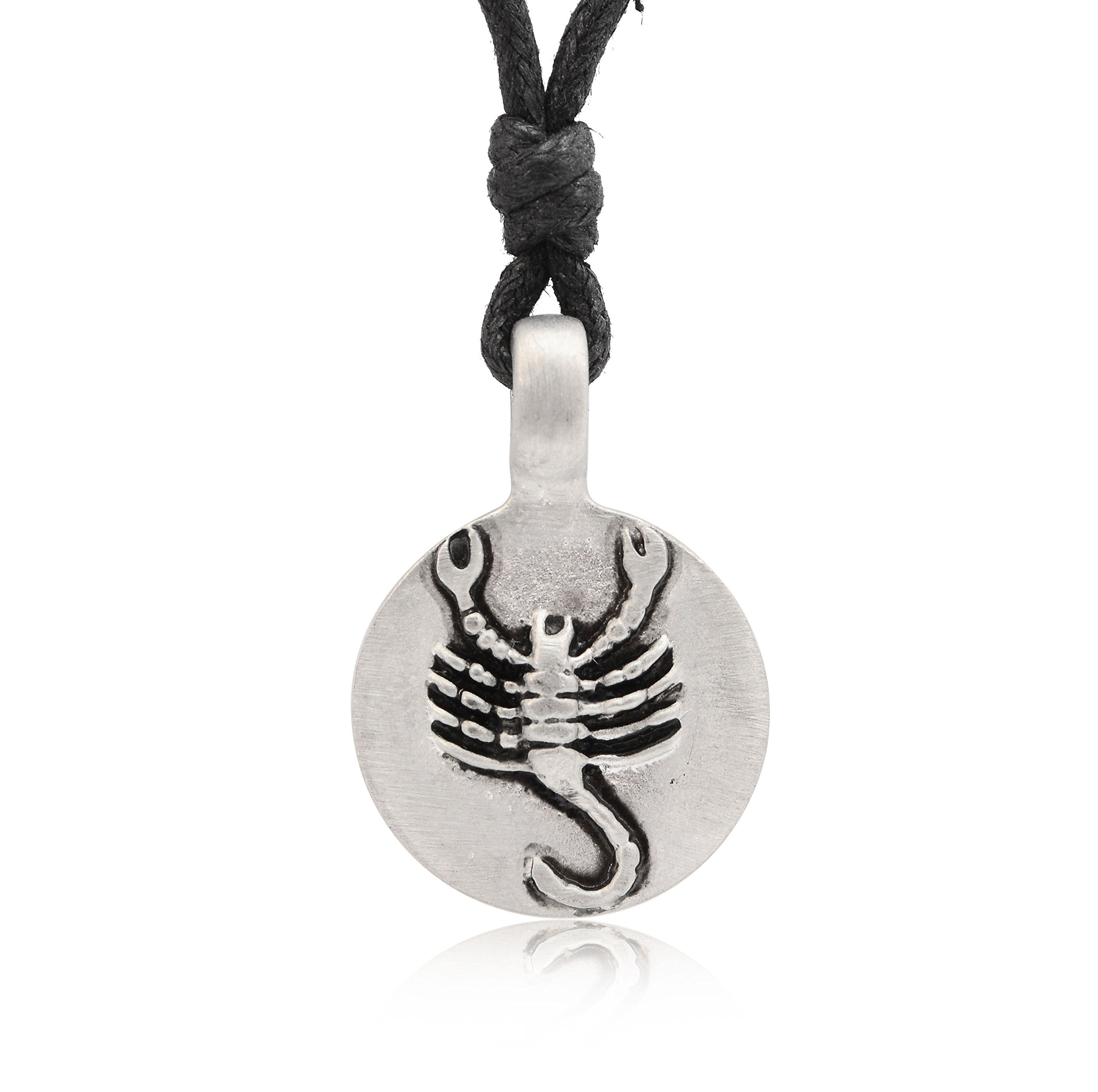 Vietguild Scorpio Silver Pewter Charm Necklace Pendant - Zodiac Jewelry for Women - Perfect Gift for Birthday, Anniversary & Spiritual Protection