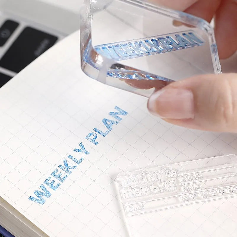 BGM Clear Stamp Set for Scrapbooking, Journaling & Card Making - Enhance Recording & Efficiency for DIY Crafts & Stationery Projects
