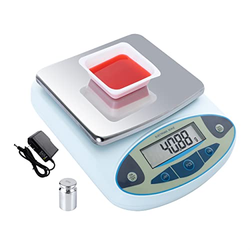 1000g x 0.01g High Precision Digital Analytical Balance - Lab Scale with 500g Calibration Weights & 3 Year Warranty | Accurate Scientific Measurement for Laboratories, Jewelry, Pharmaceuticals & Kitchen Use