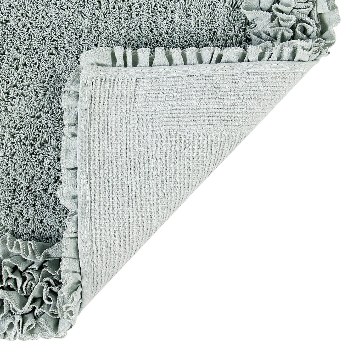 Better Trends Shaggy Border Collection - 2 Piece Bathroom Rug Set (17