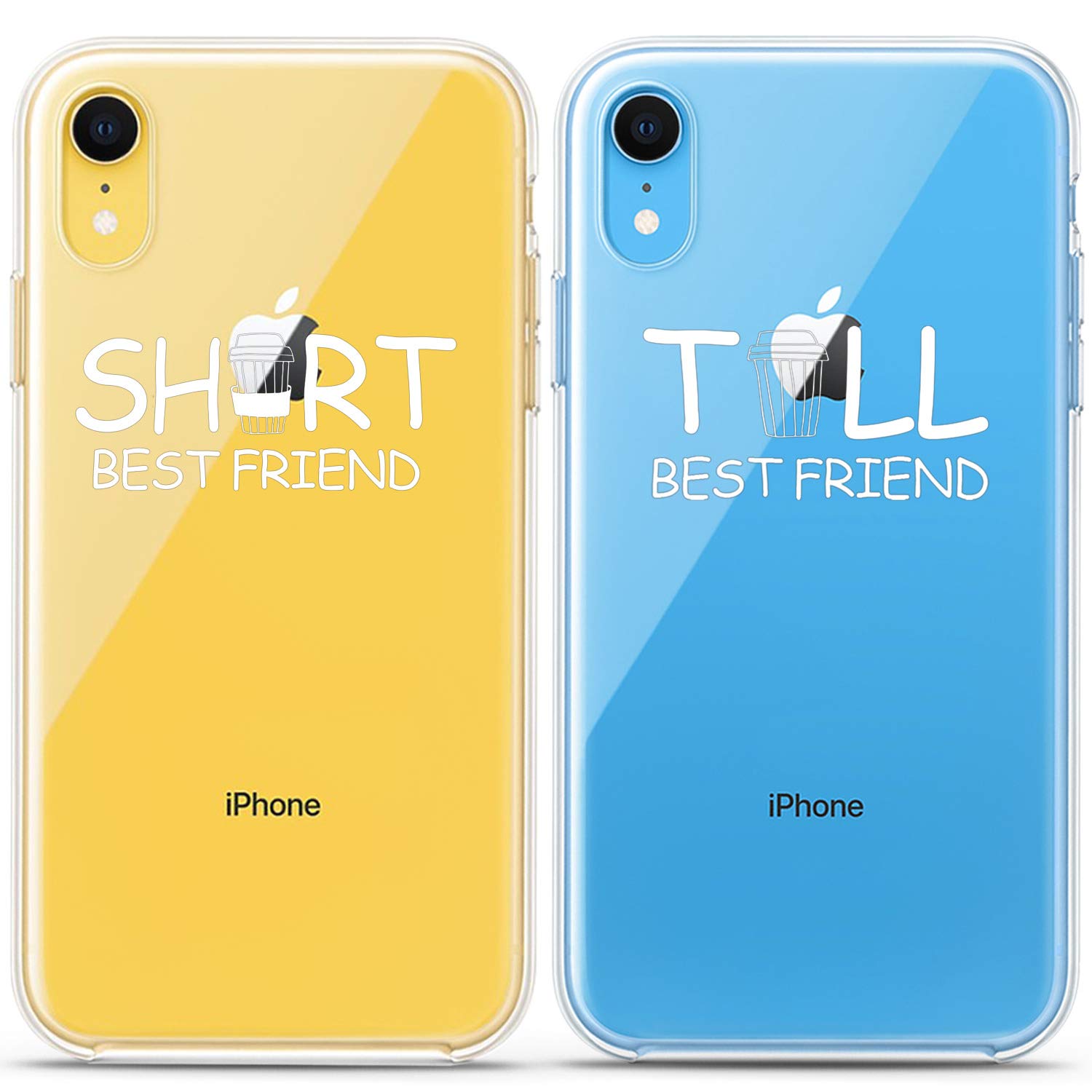 **Matching Couple Phone Cases for iPhone 16/15/14/13/12/11 Pro Max/Mini/XS/X/6s/8 Plus/7+/XR/10/SE/5 – Best Friends BFF Gift – Cute Silicone Cover Pair for Women, Teens, Couples – Perfect for Date Nights, Anniversaries & Gifts**