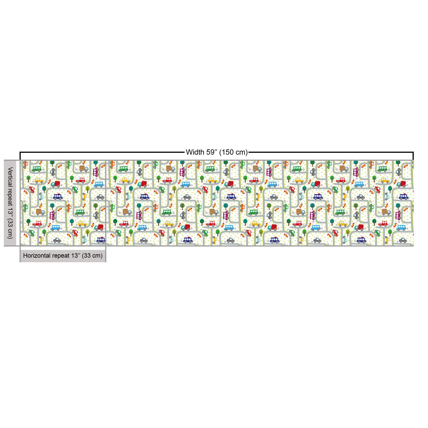 Ambesonne Cars Fabric by The Yard - Vibrant Urban Traffic Design with Driving Cars, 10 Yards Gray Green Upholstery Material for Sofa, Curtains & Home Decor | Perfect for DIY Projects, Car Themed Bedrooms & Automotive Decor