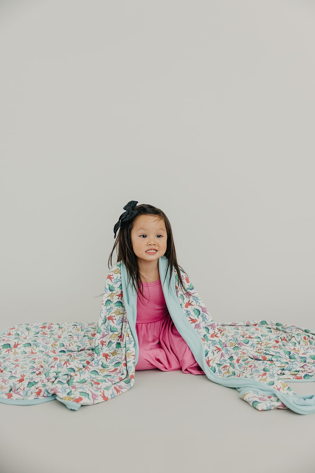 Premium 46x46 Copper Pearl Jumbo 3-Layer Baby Blanket - Ultra Soft & Breathable Polyester/Rayon Quilt for Newborns, Boys & Girls | Cozy Dinosaur Themed Toddler Blanket | Perfect for Nursery, Stroller, Swaddling & Playtime